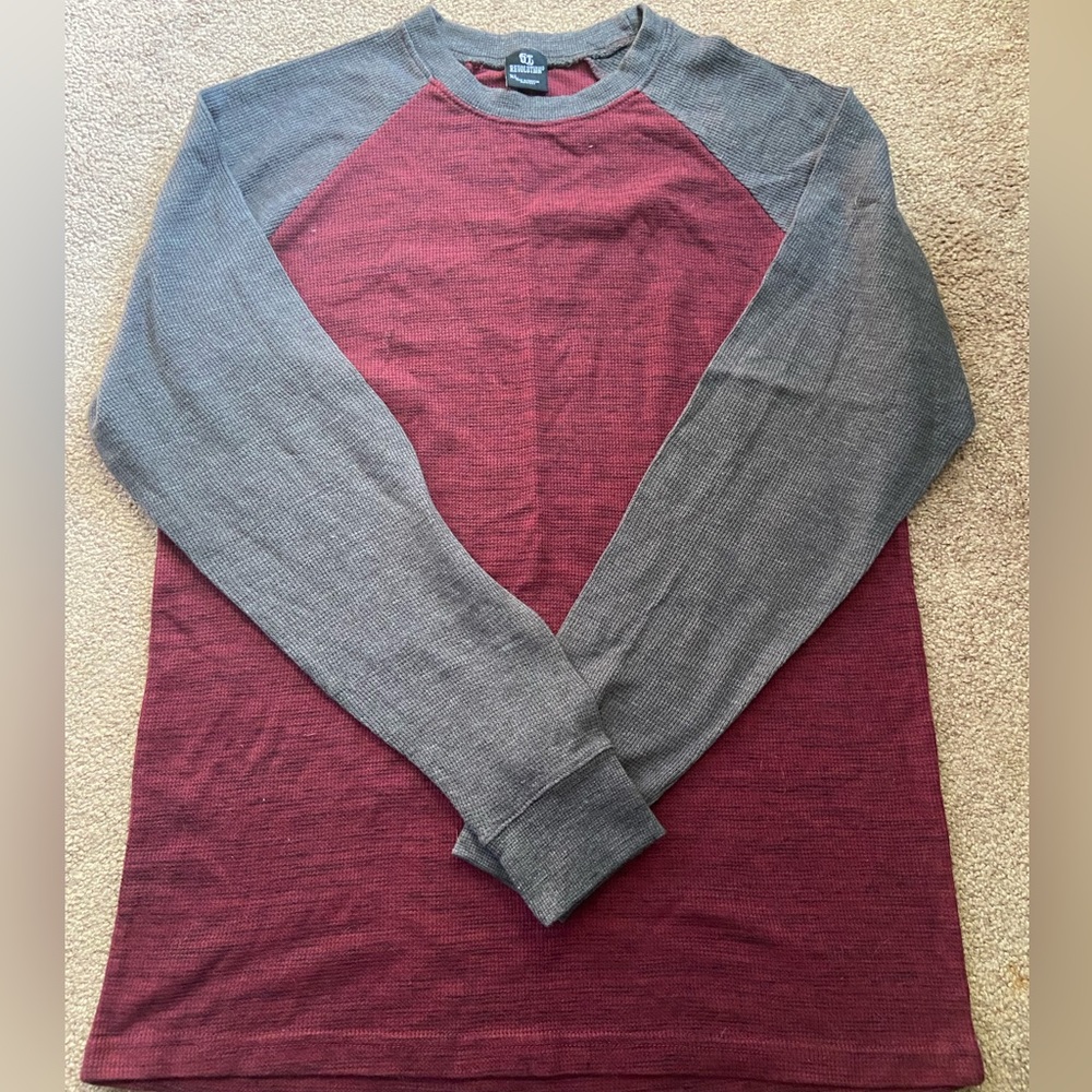Red and gray men’s long sleeve